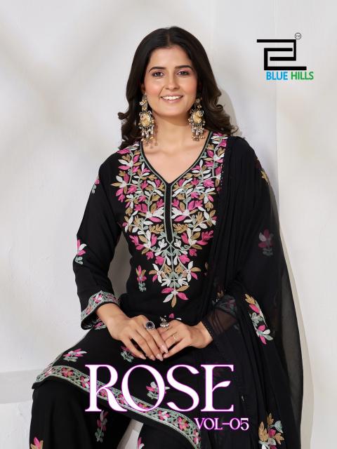 Blue hills rose vol 5 embroidered kurtis wholesalers